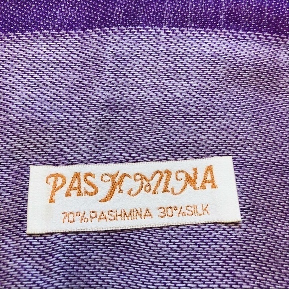 Pashmina Scarf Purple Silver - Picture 2 of 5
